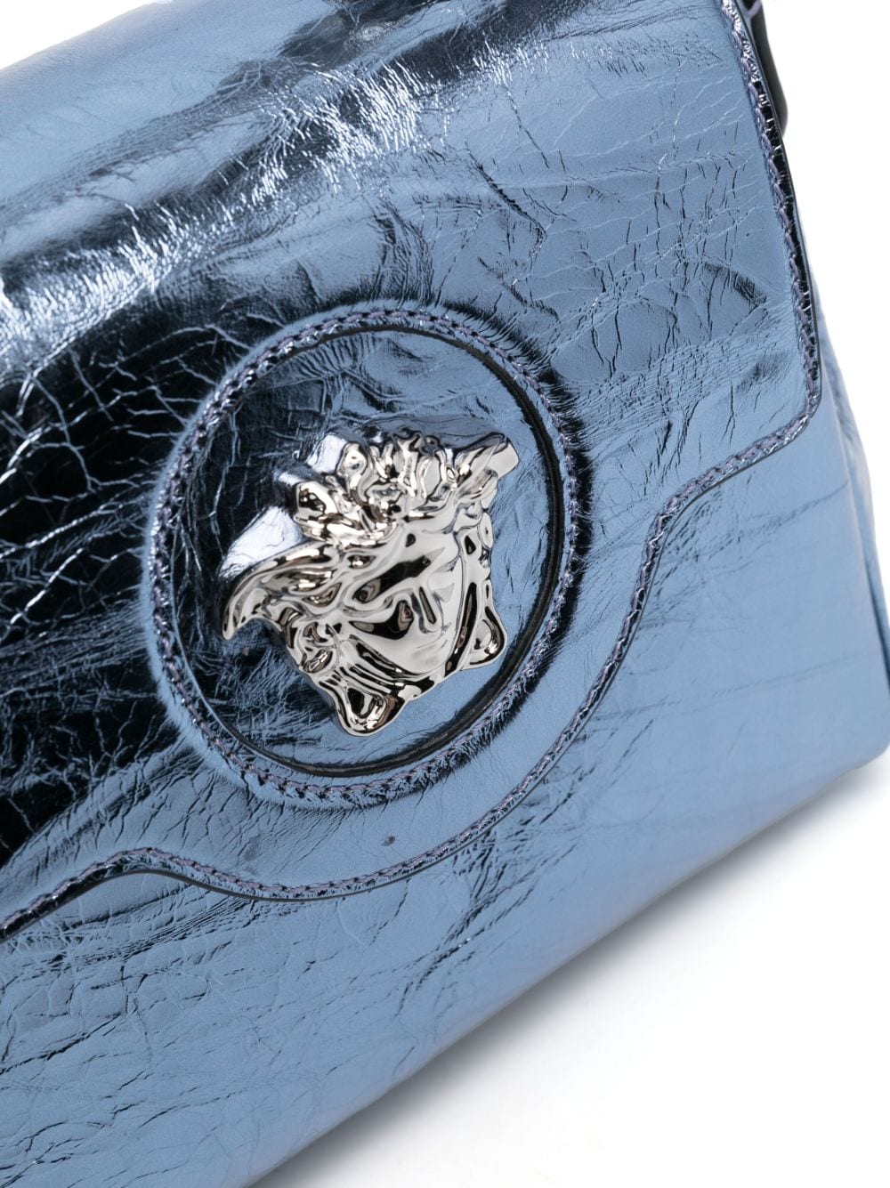 Versace small La Medusa Metallic leather tote bag