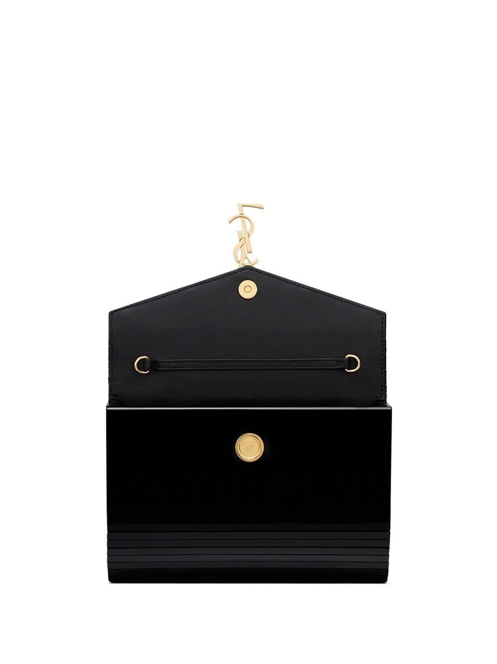 Saint Laurent logo-plaque chain-link crossbody bag