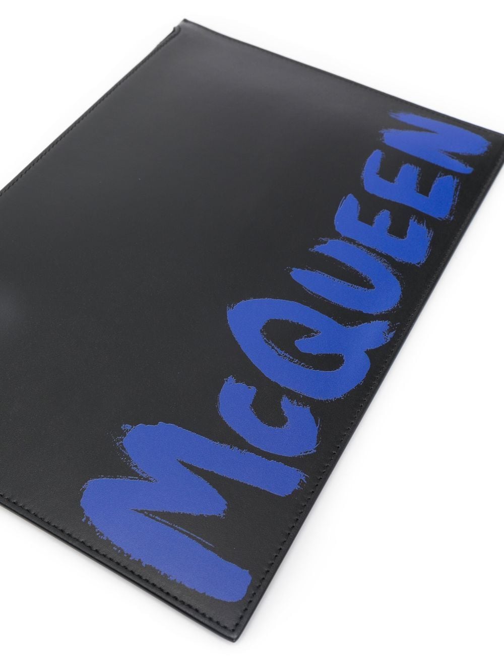 Alexander McQueen Graffiti-print leather clutch bag