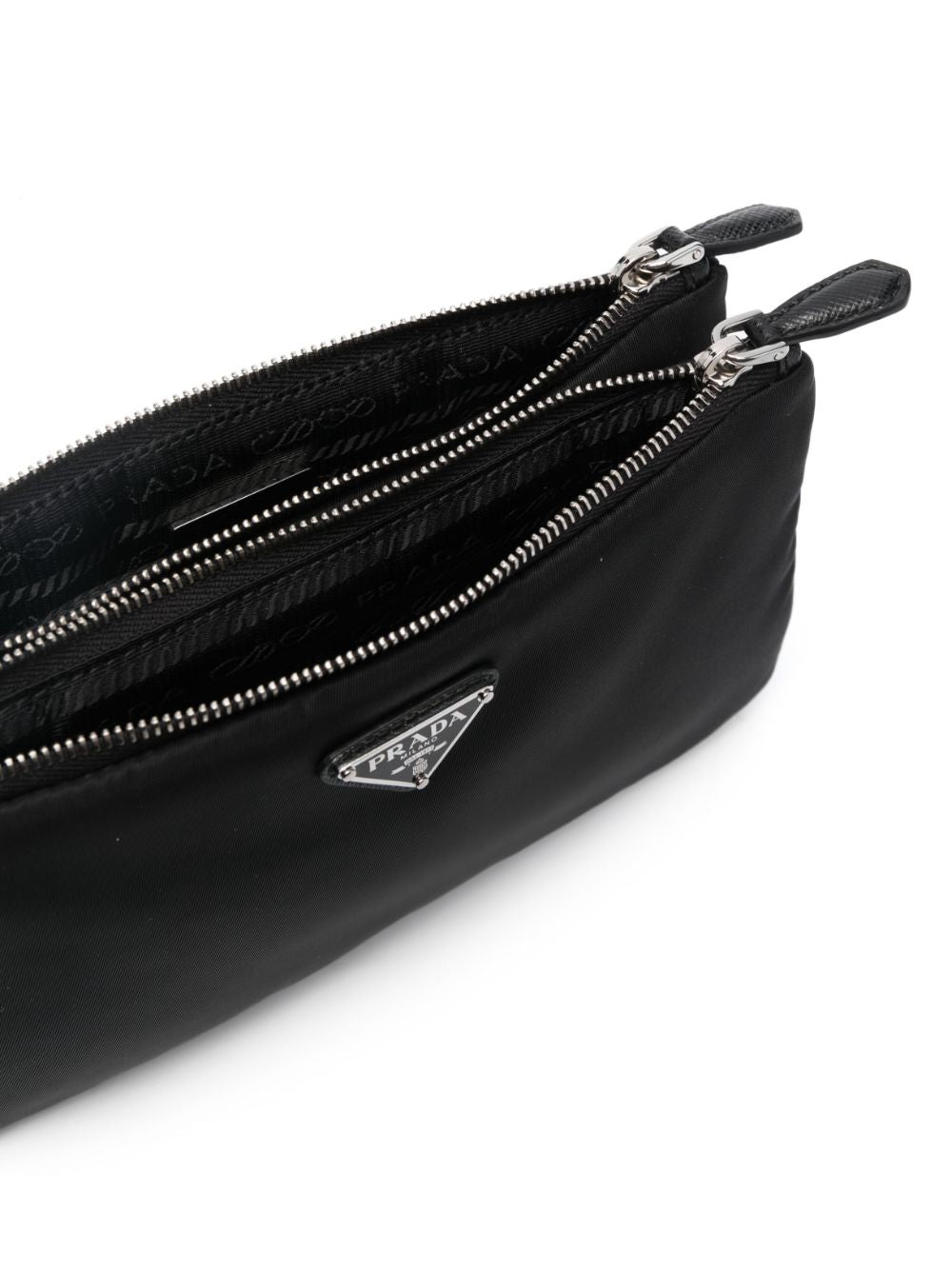 Pra*a re-nylon partitioned clutch