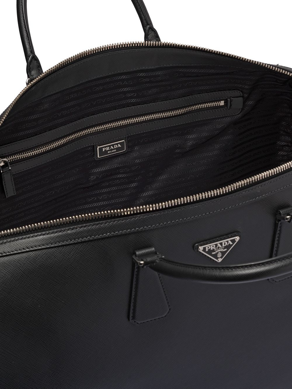 Pra*a saffiano leather duffle bag