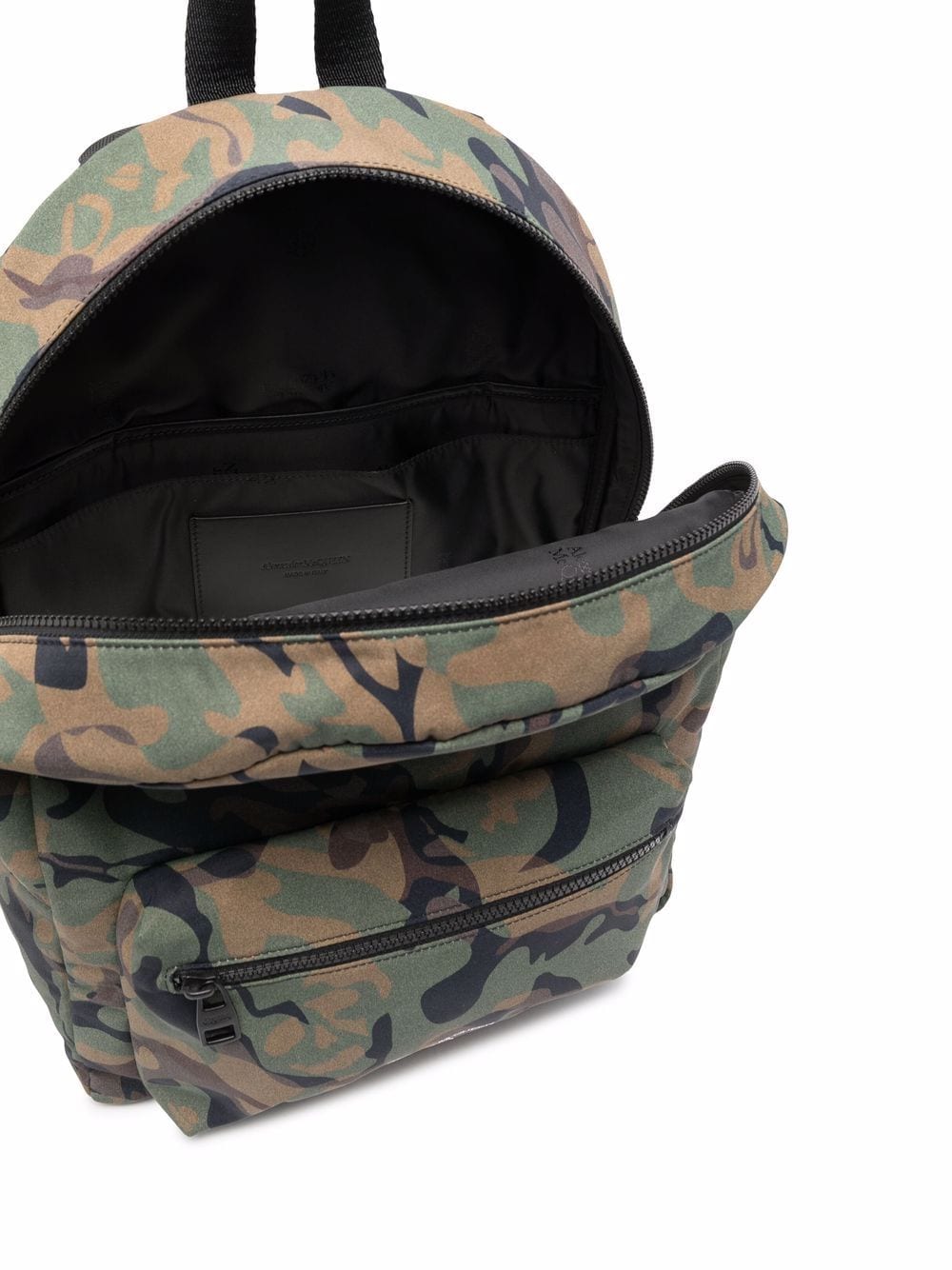 Alexander McQueen logo-print camouflage backpack