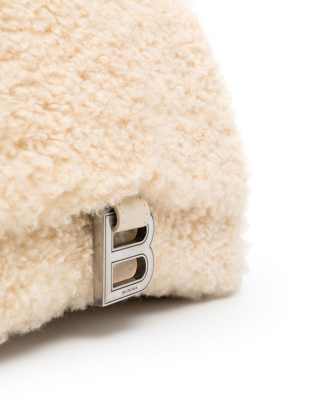 Ba*len*cia*ga small hourglass furry top-handle bag