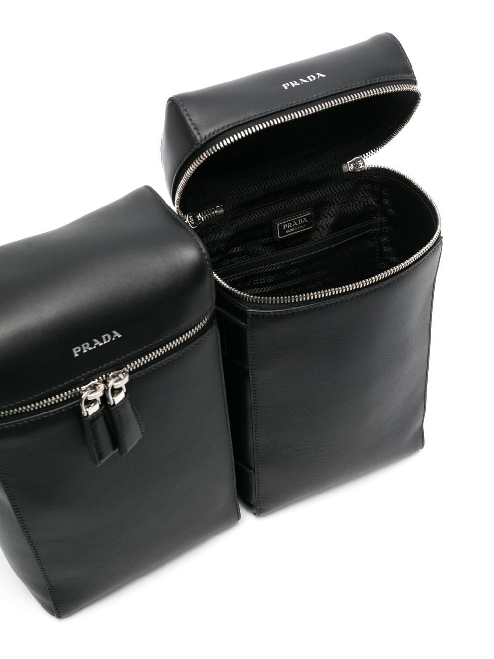 Pra*a double leather backpack