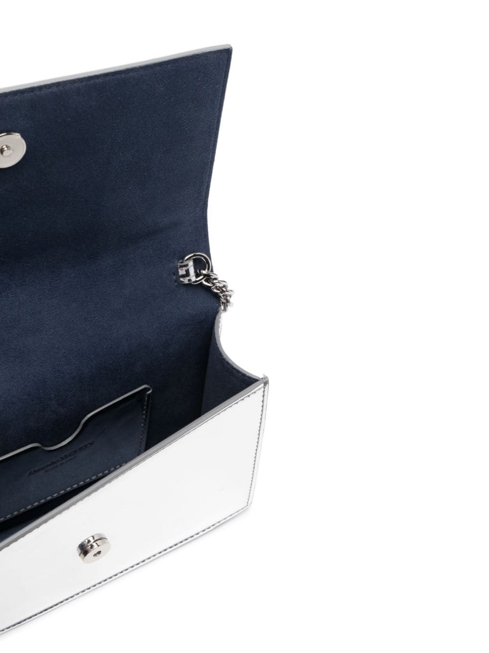 Alexander McQueen Jewelled metallic-finish shoulder bag