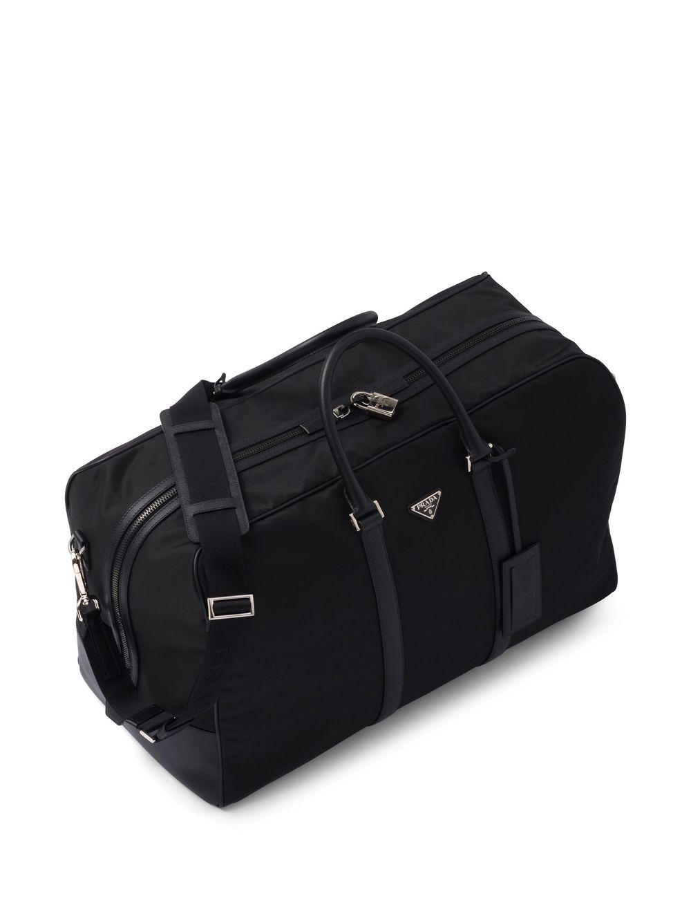 Pra*a logo-patch duffle bag