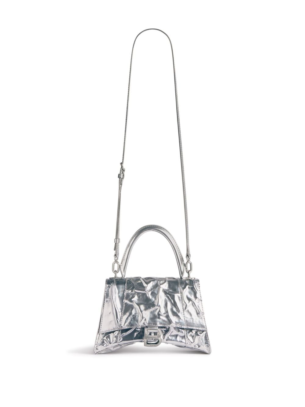Ba*len*cia*ga small hourglass leather tote bag