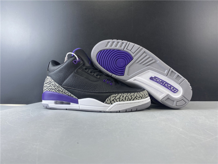 Air Jordan 3 Retro Black Court Purple CT8532-050