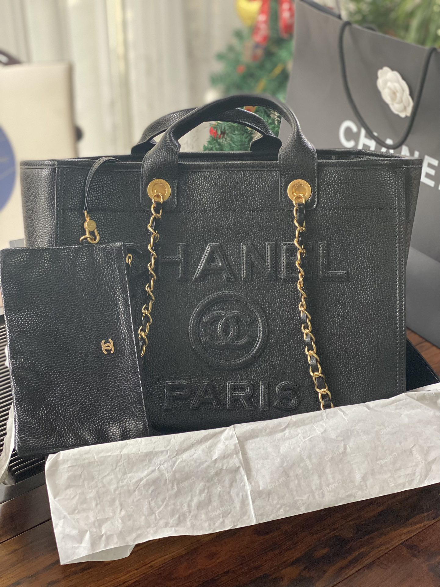Ch**el Large Tote A66941 30x50x22cm