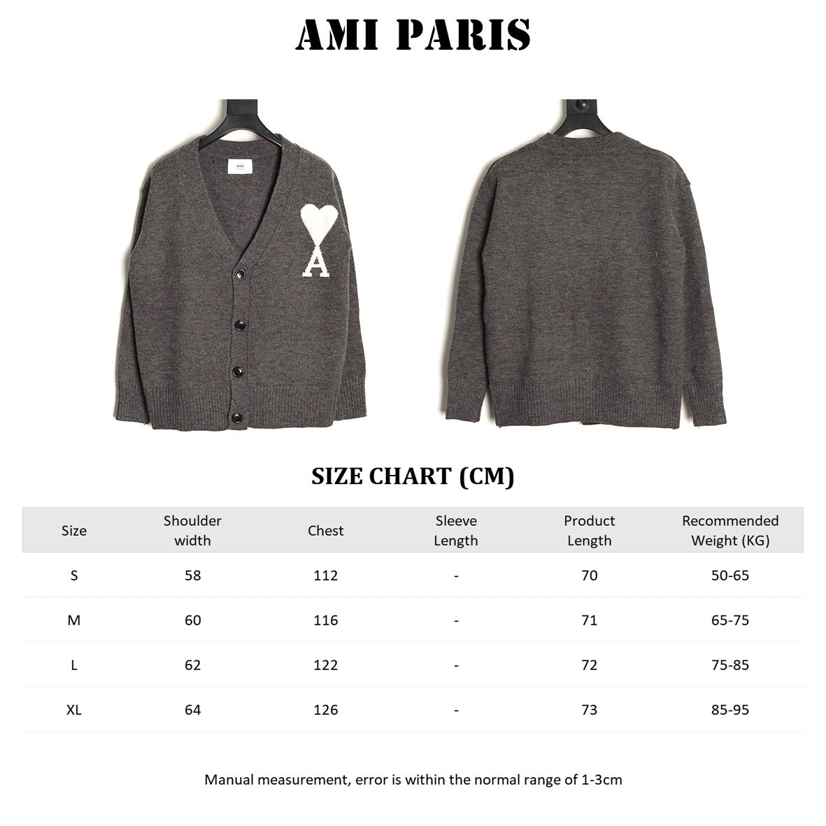 AMI PARIS Wool Cardigan Sweaters