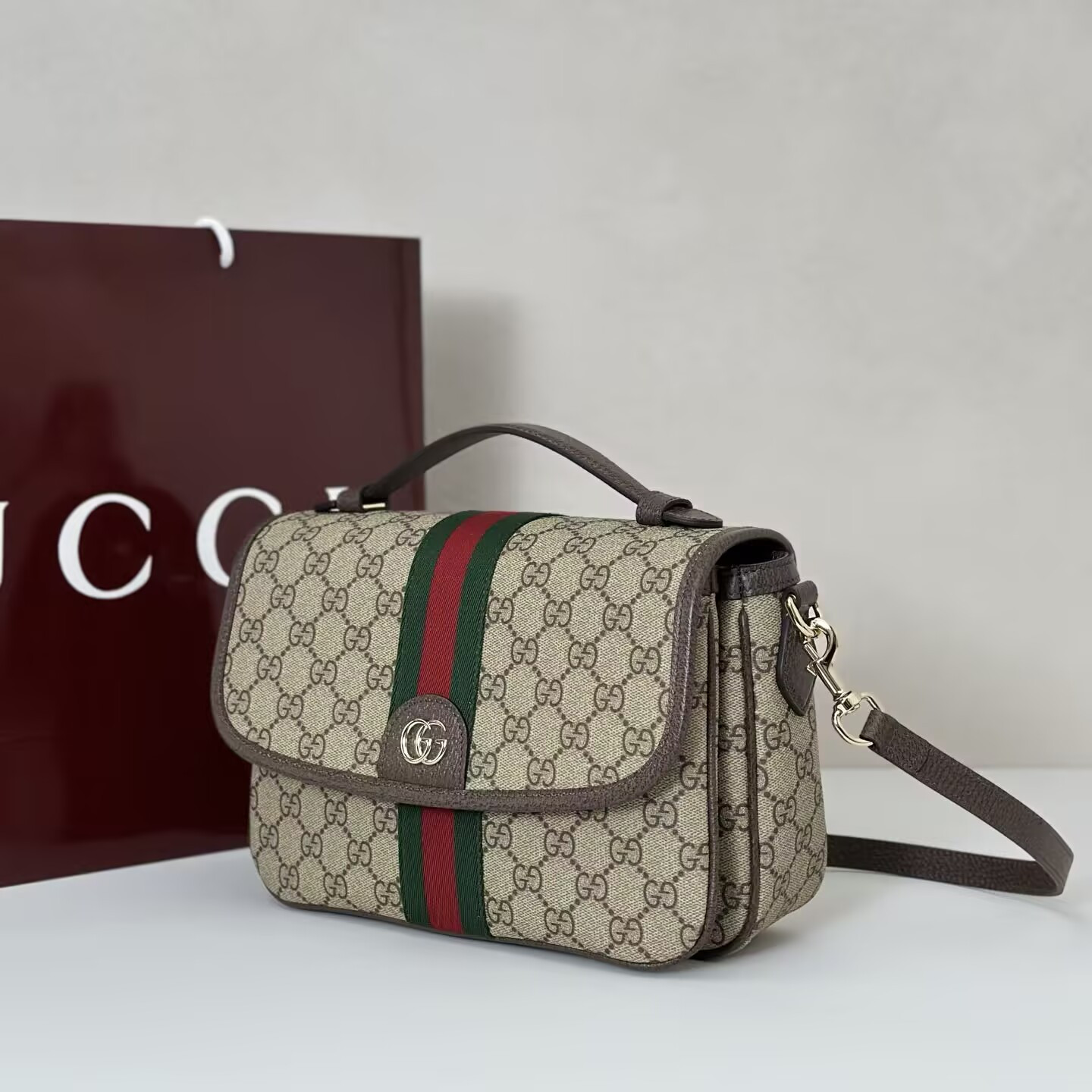 Gvc*1 Ophidia Medium Top Handle Bag 24x11.5x17.5cm