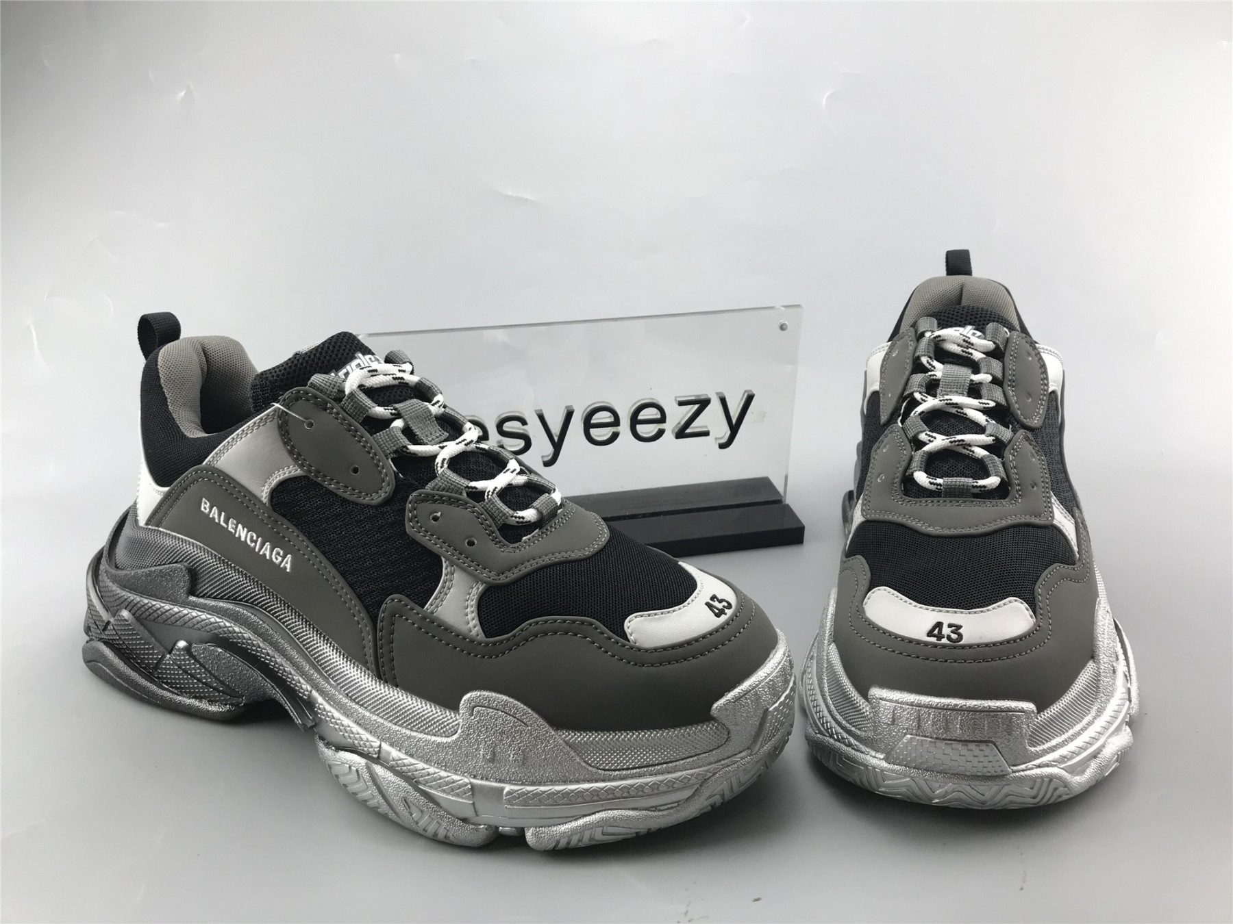 UA TRIPLE S SNEAKER BLACK GREY SILVER