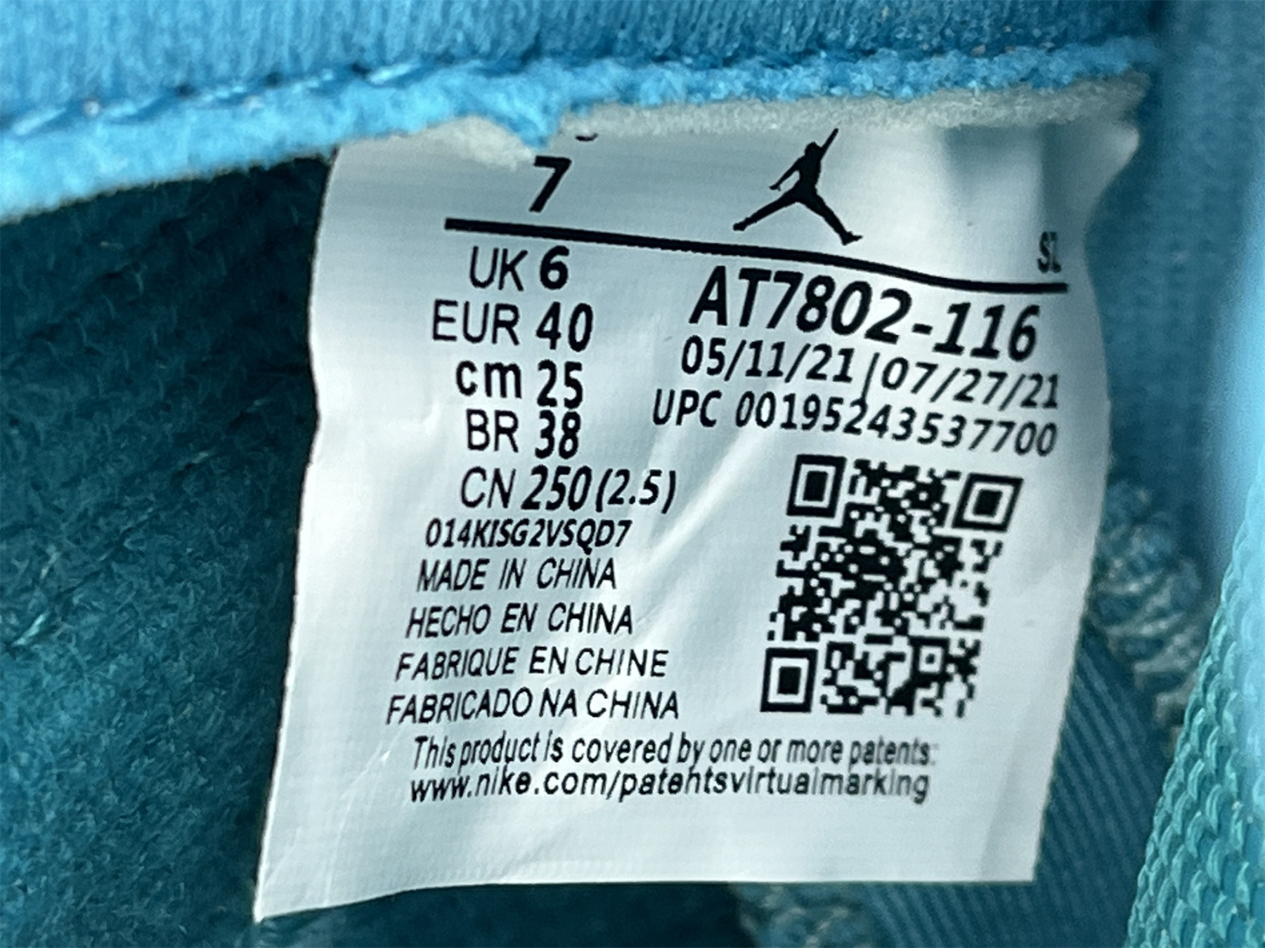 UA AIR JORDAN 11 RETRO SOUTH COAST