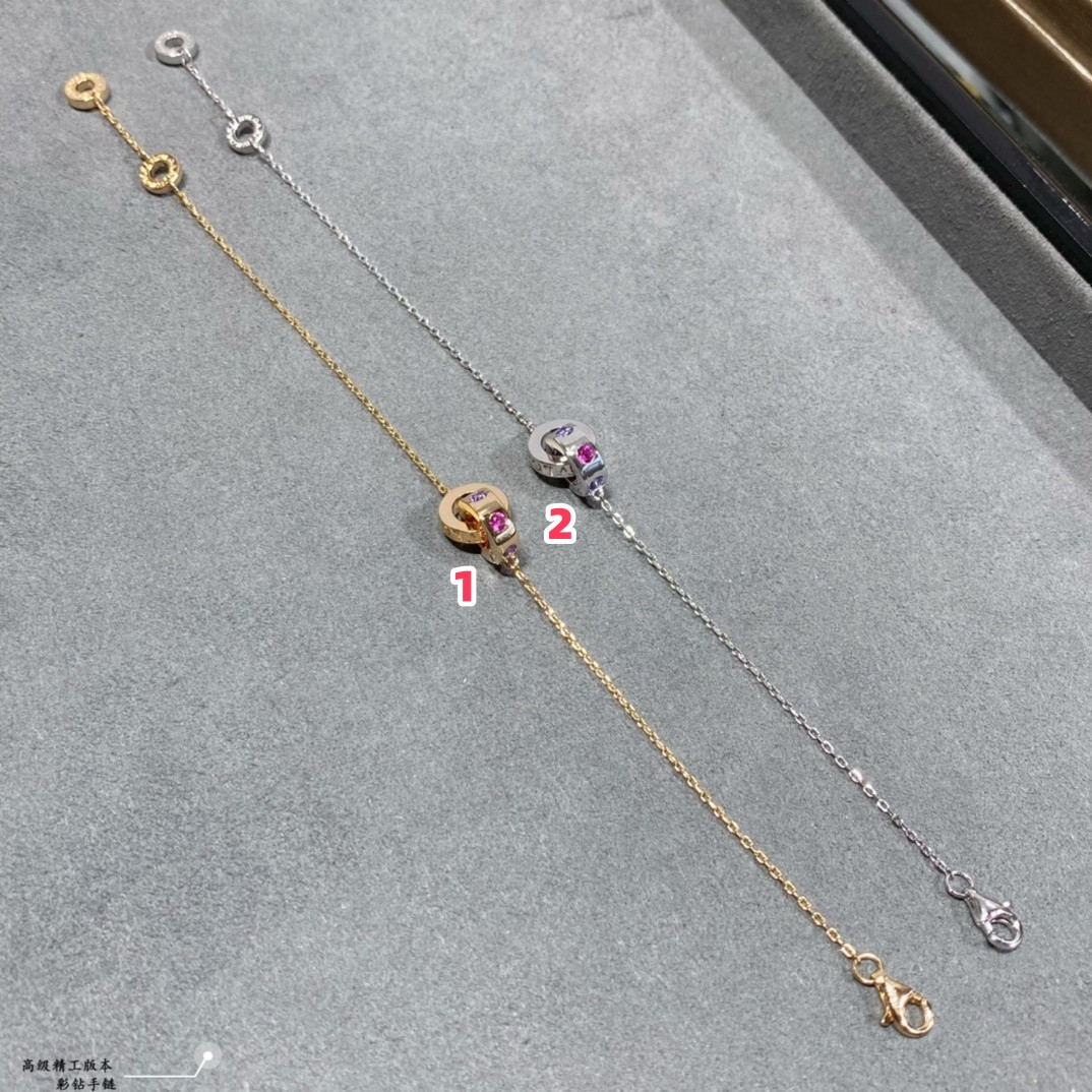 Bv1g*ai Colored D1am0nd Bracelet
