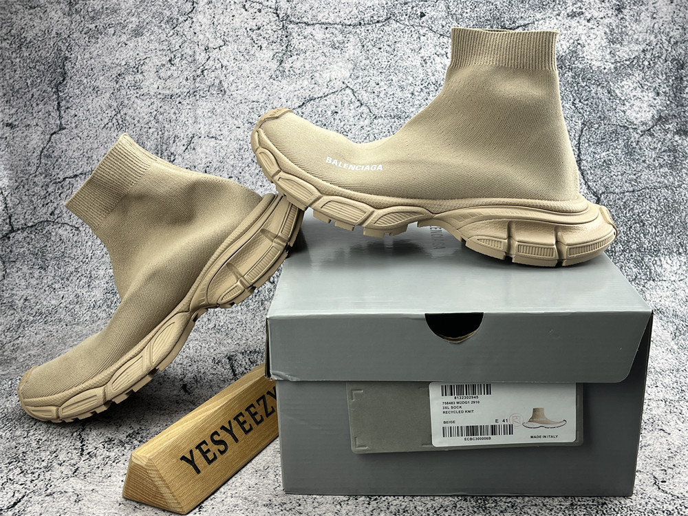 UA 3XL Beige Sock Sneaker