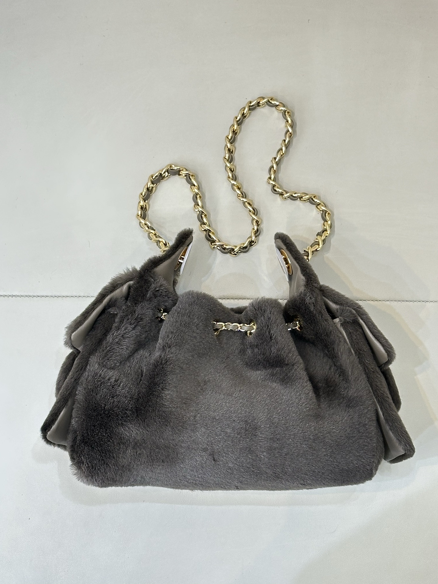 Ch**el 25C Bucket Bag Brown 20x22x12.5cm