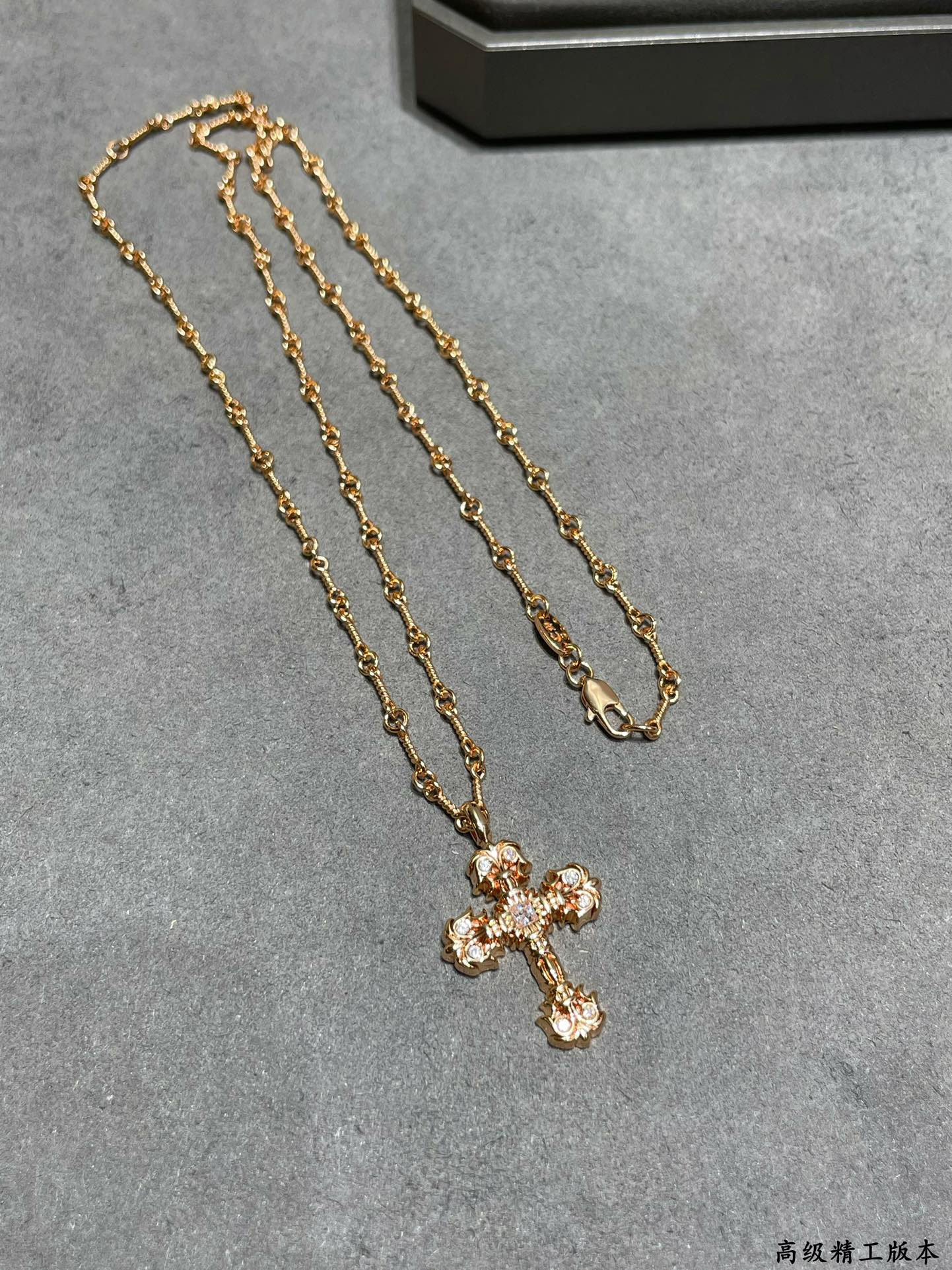 Chrome Heart Flame Cross Necklace