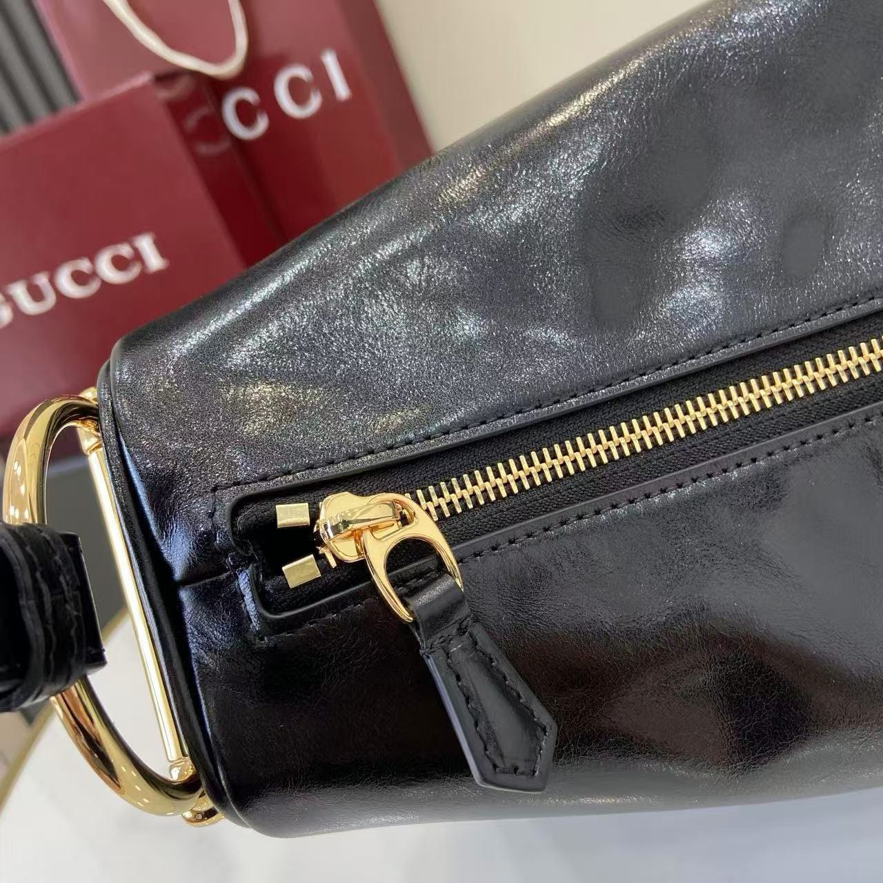 Gvc*1 Half Horsebit Medium Shoulder Bag Without Box 31.5x17x12cm