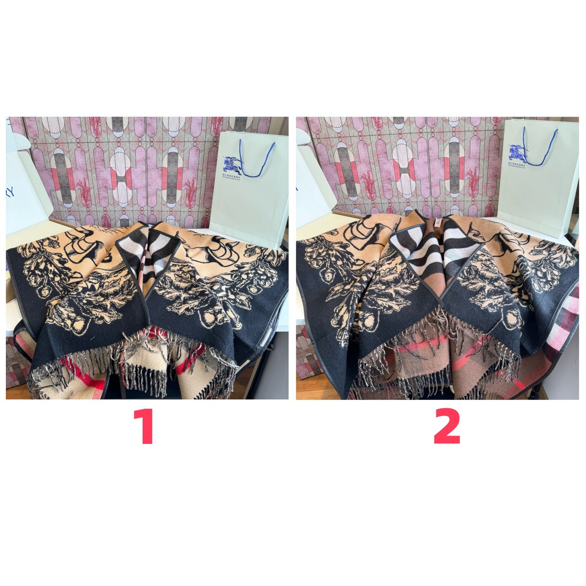 Bv*b*rry Shawl 140x140cm
