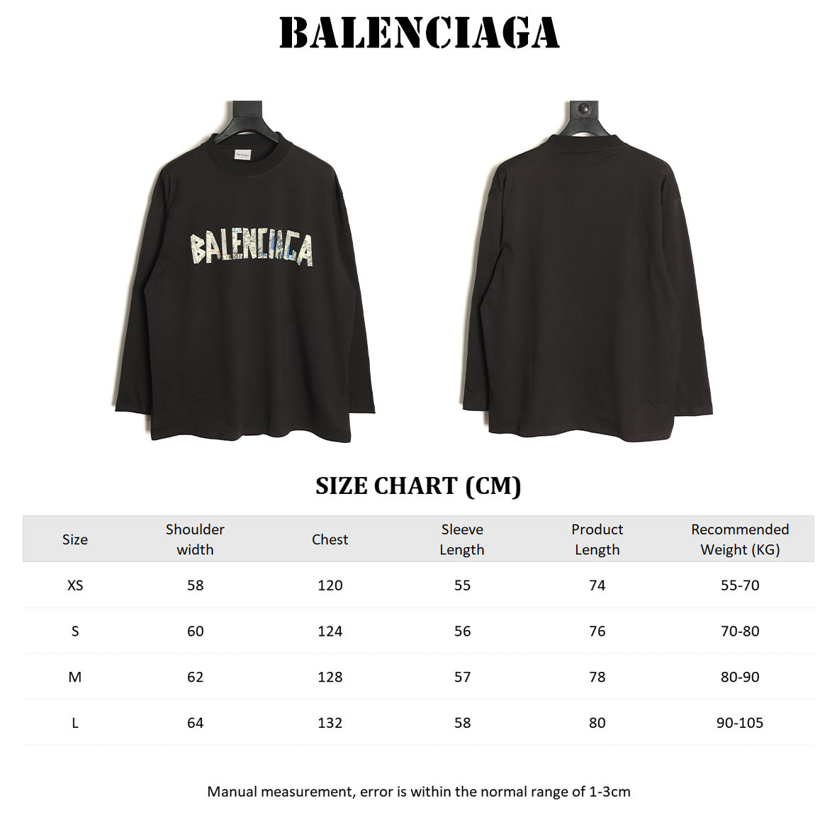 Ba1en*iaga 26Fw Long-sleeved T-shirt