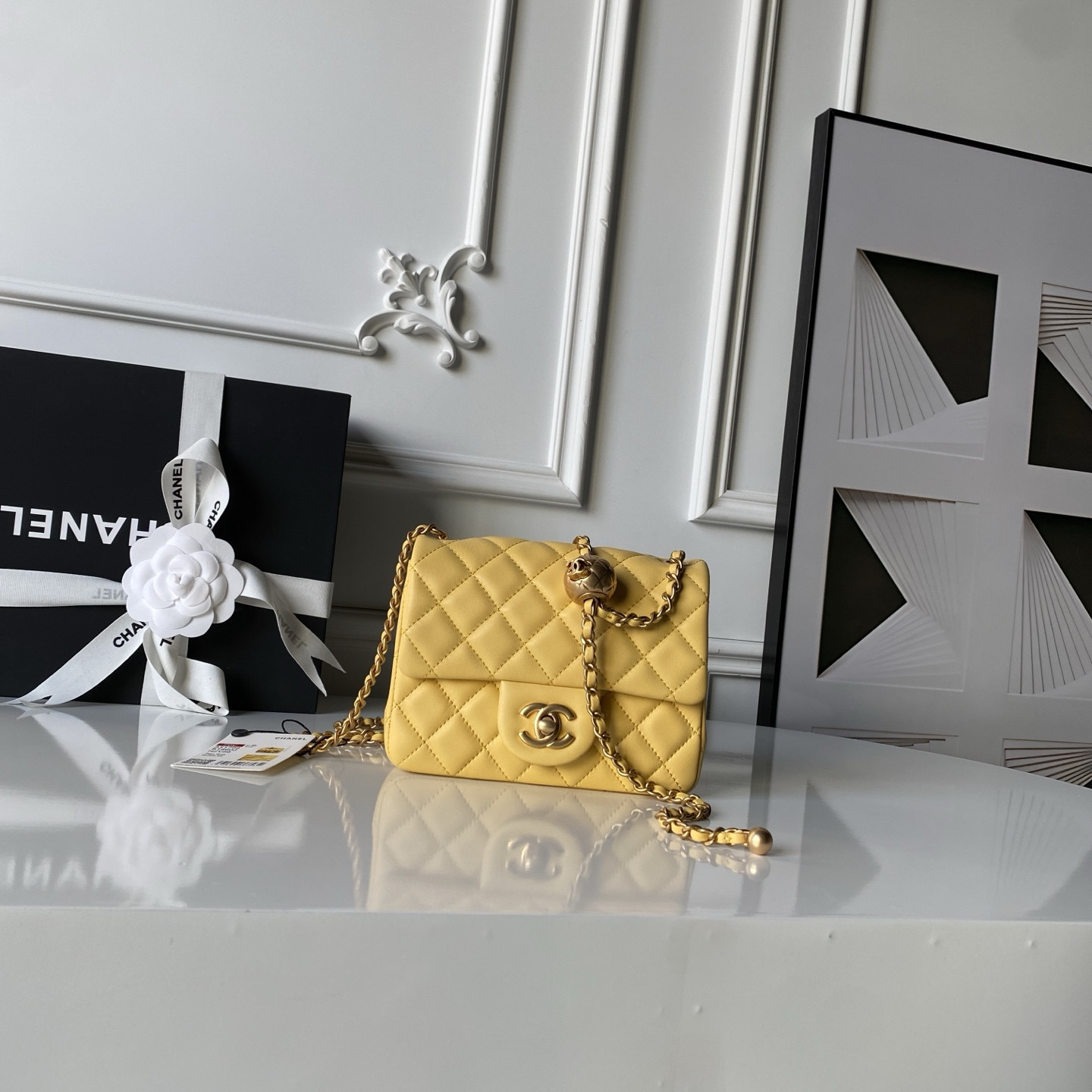 Ch**el MINI FLAP BAG 13.5x17x8cm