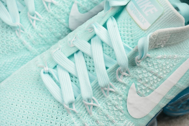 UA Nike Air Vapormax Flyknit Glacier Blue White Shoes