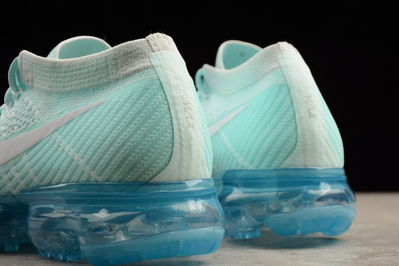 UA Nike Air Vapormax Flyknit Glacier Blue White Shoes