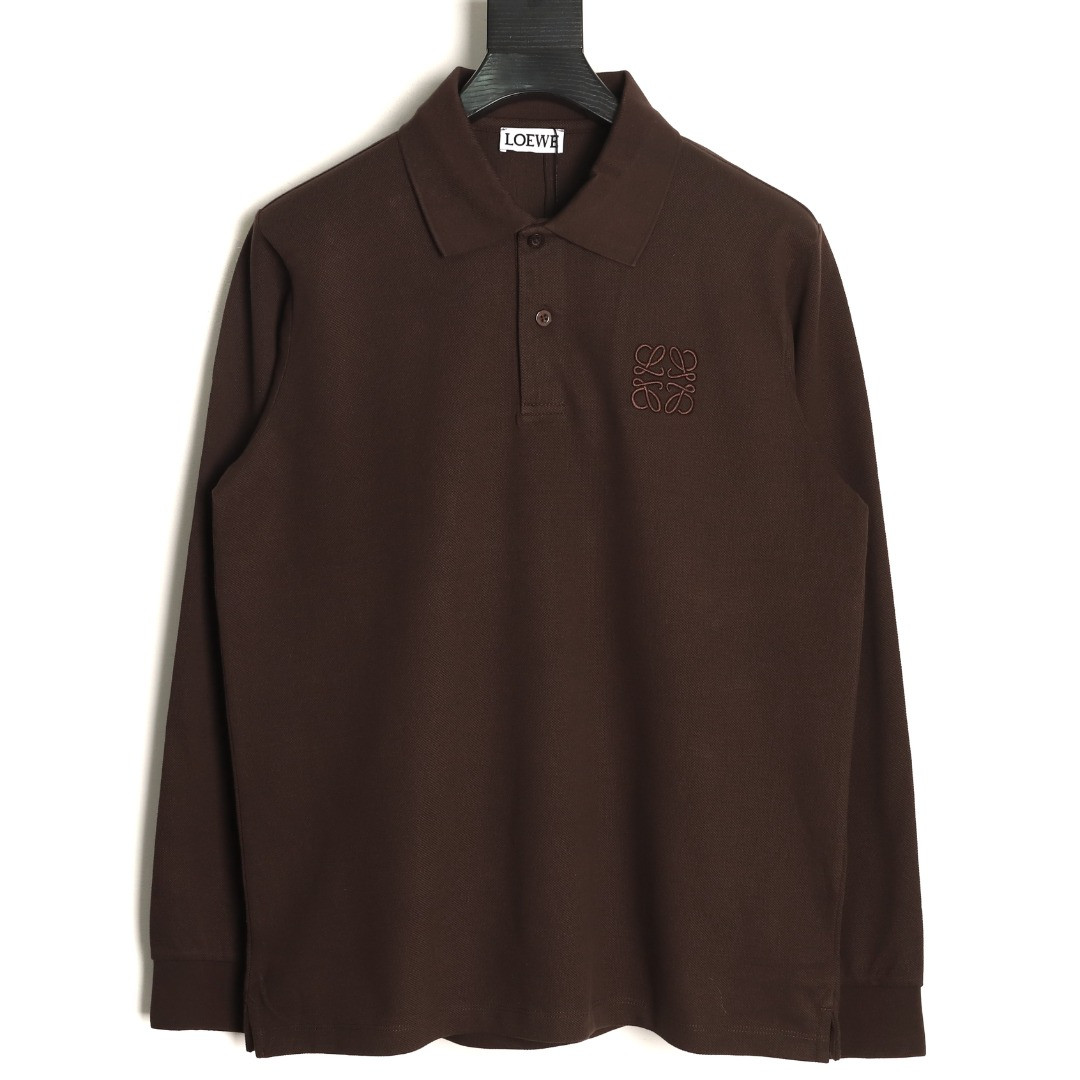 L0ew* 26SS Long-sleeved Polo Shirt