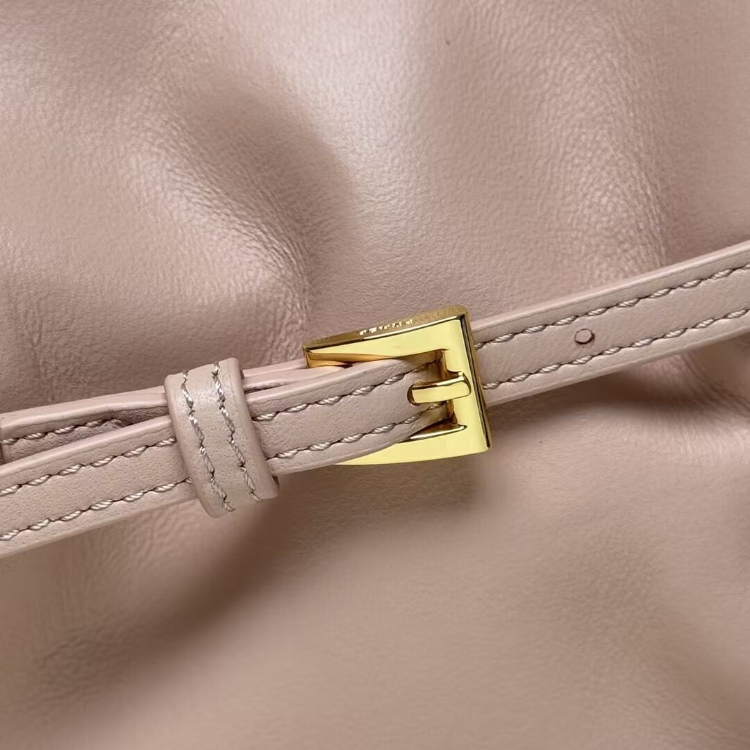 Pra*a Slouchy Lambskin Leather Shoulder Bag 25x18.5x11.5cm