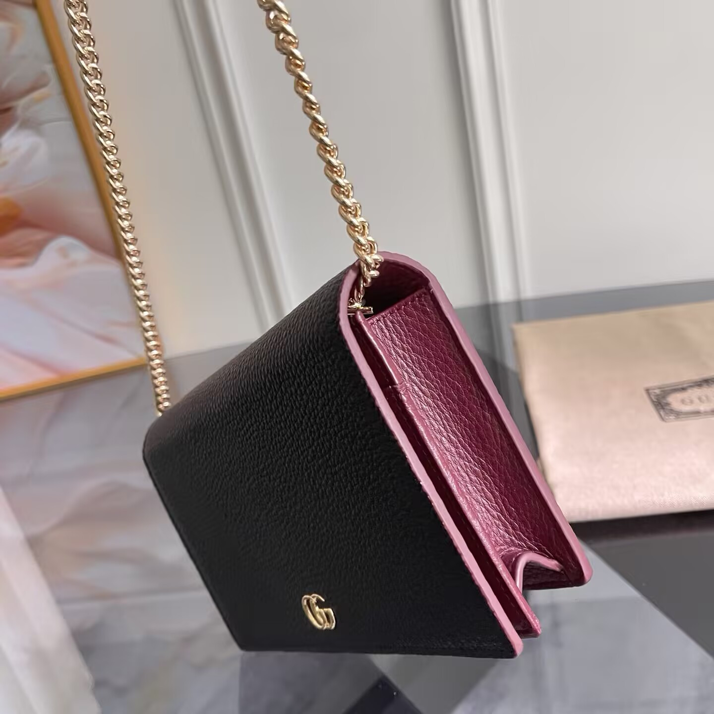Gvc*1 GG Marmont Wallet on Chain 20x12.5x4cm