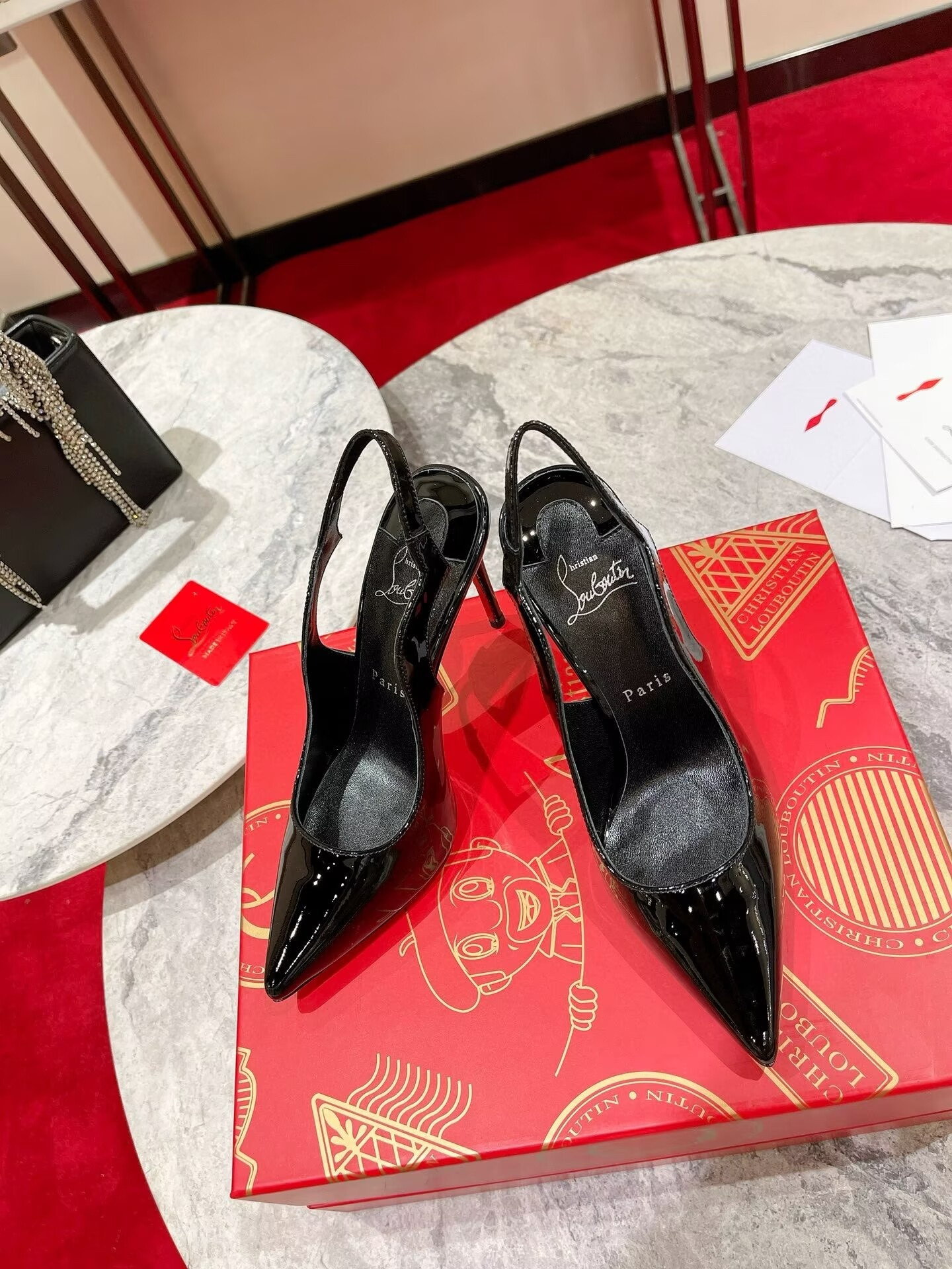 UA Chr1st1an Louboutin Hot Chick Sling Slingback Pumps(CusT0mized, no exchange no return, about 15 days)