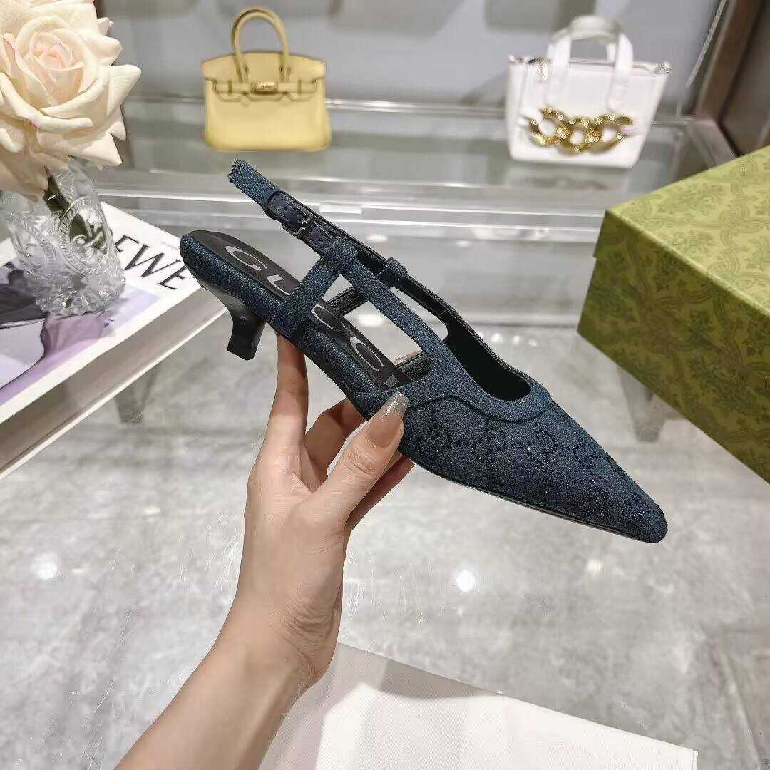UA Gvc*1 GG Crystal De*1m Slingback Dark blue(CusT0mized products are non-refundable and non-exchangeable)