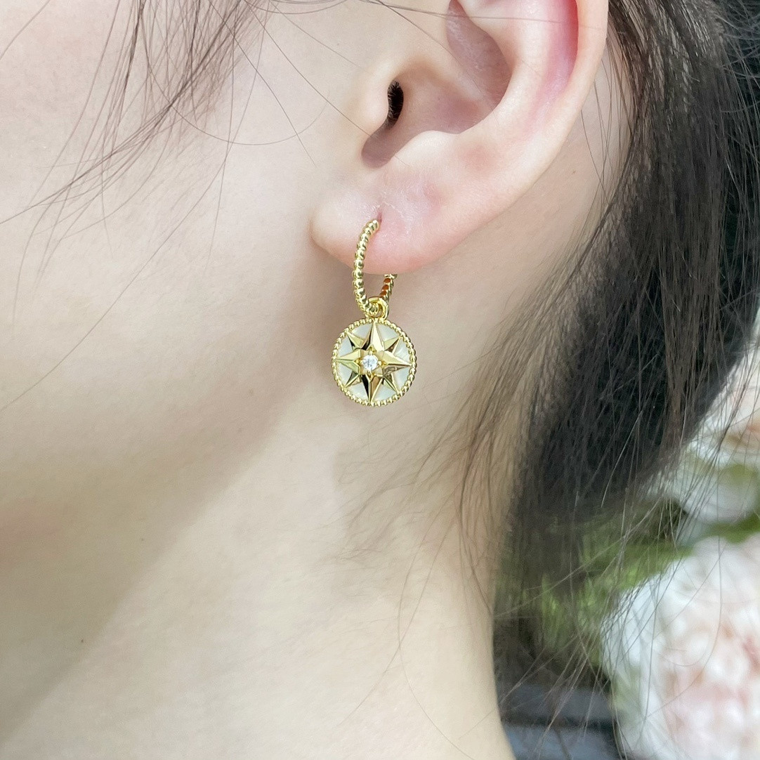 D10r rose des vents earrings