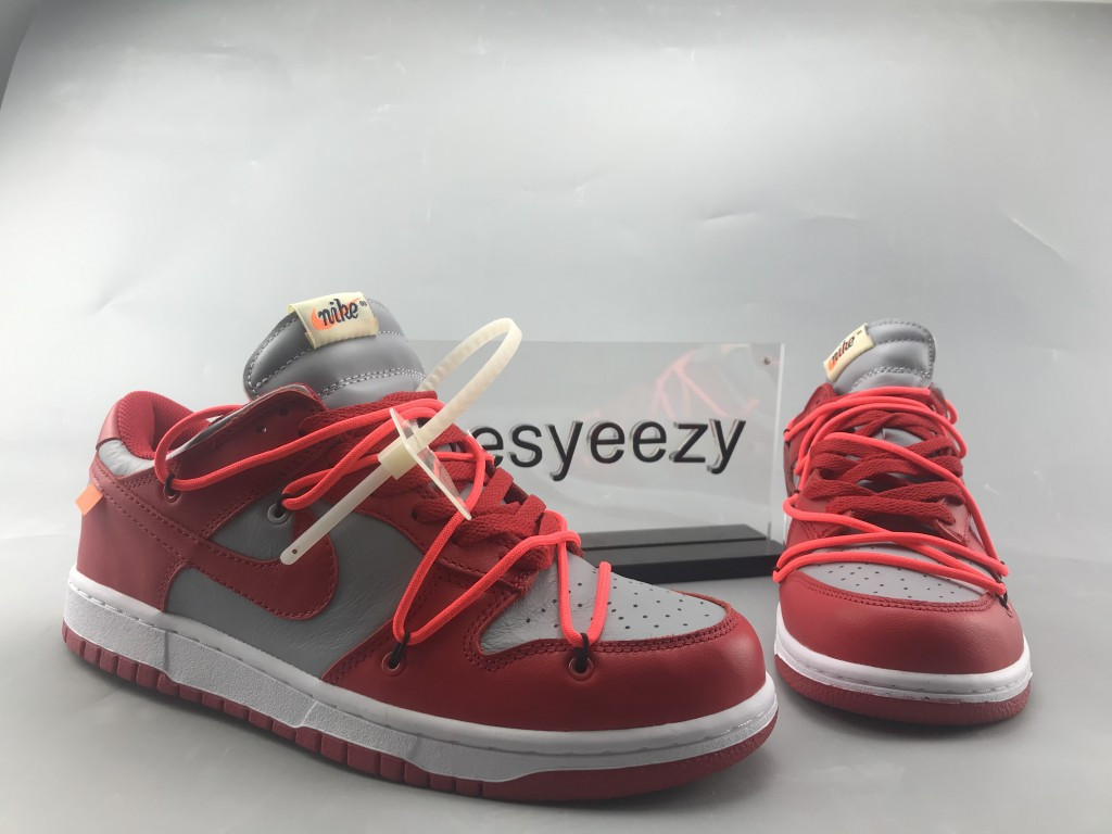 UA NIKE OFF-WHITE X DUNK LOW "UNIVERSITY RED"