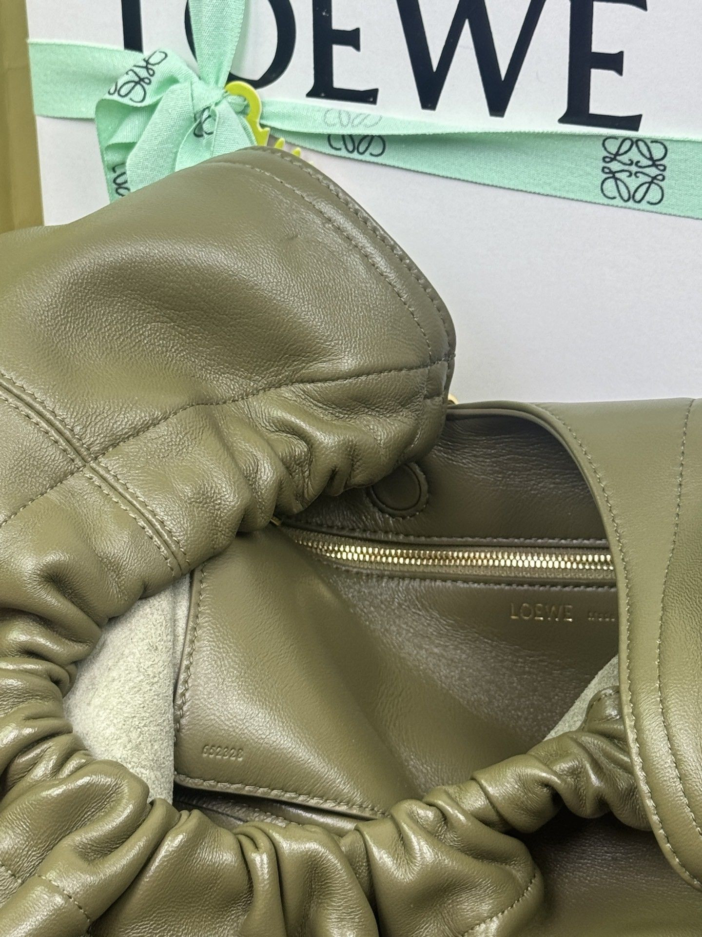 L0ew* Medium Squeeze bag in mellow nappa lambskin 34x33x13.5cm