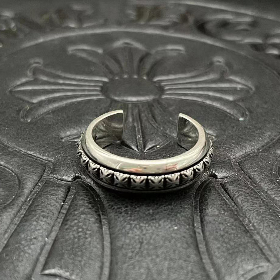 Ch*0me He**ts Cross Open Ring