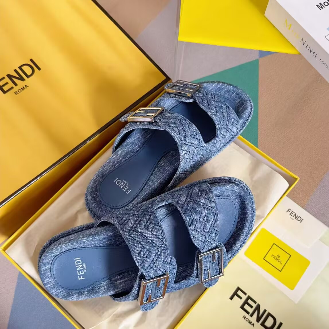 UA F**di Feel Blue De*1m Slides