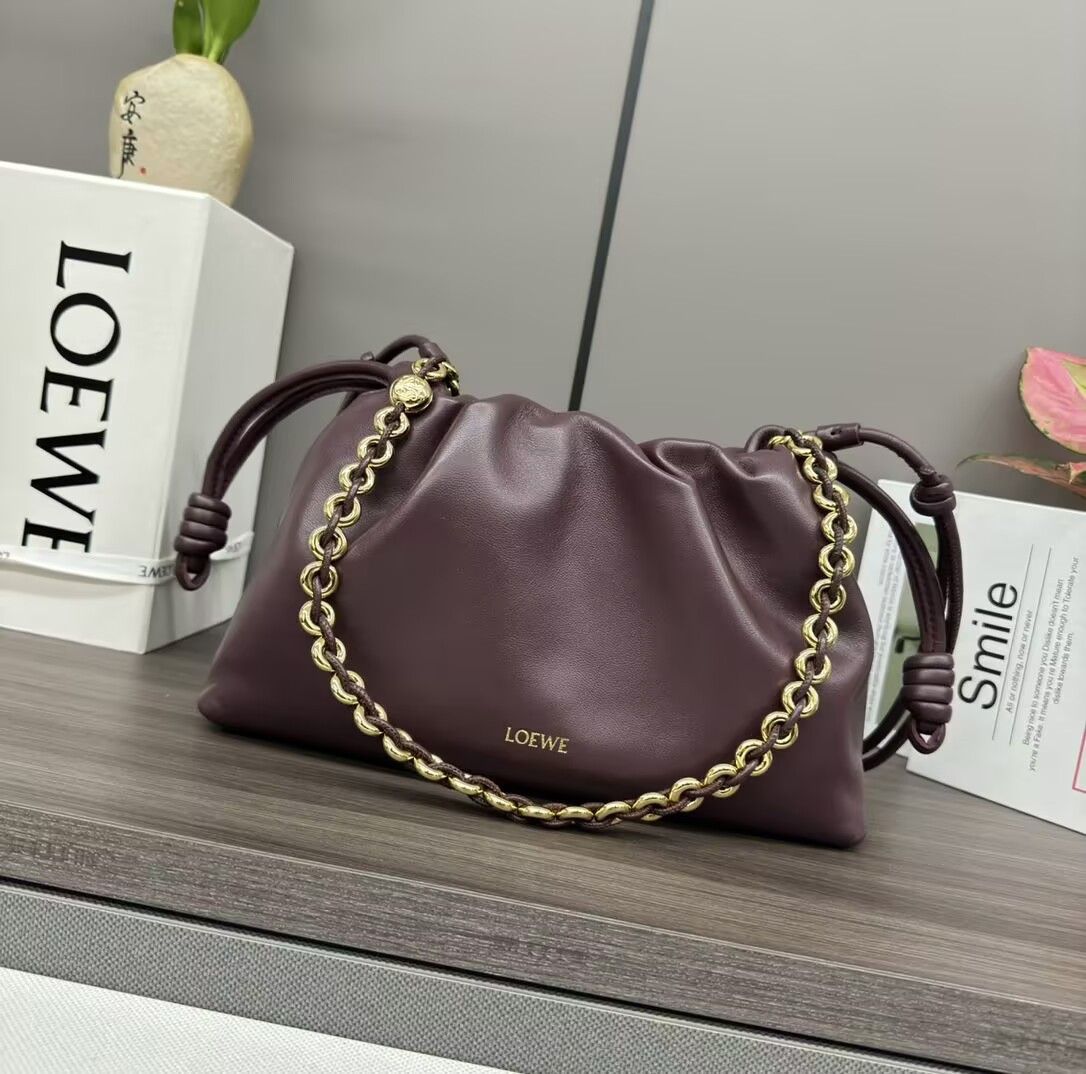 L0ew* Medium Flamenco purse in mellow nappa lambskin 30x10.5x20cm