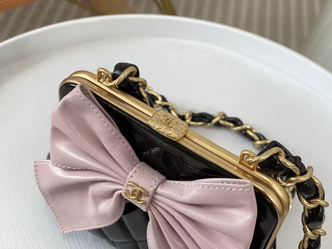 Ch**el CLUTCH WITH CHAIN 12 × 13 × 4 cm