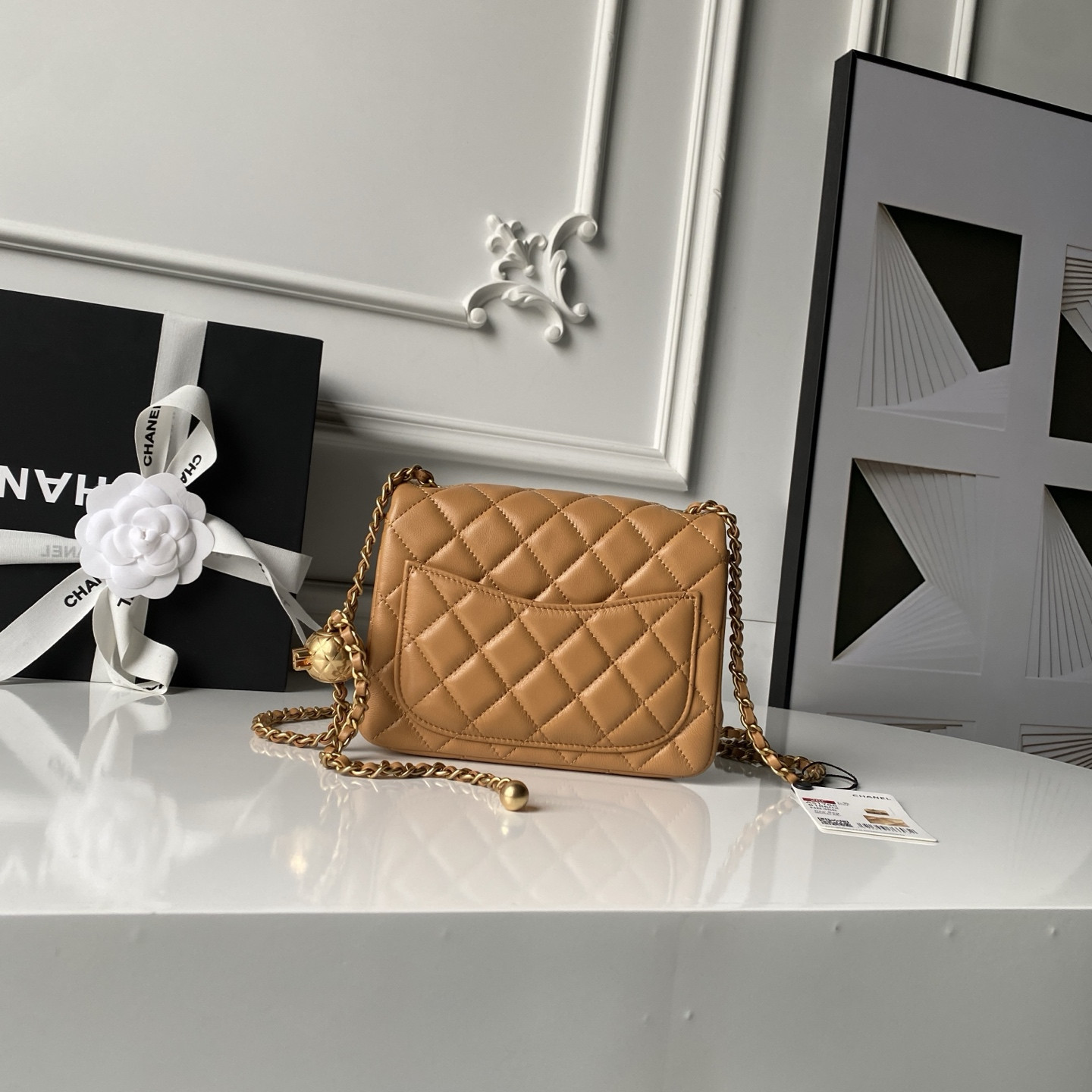 Ch**el MINI FLAP BAG 13.5x17x8cm
