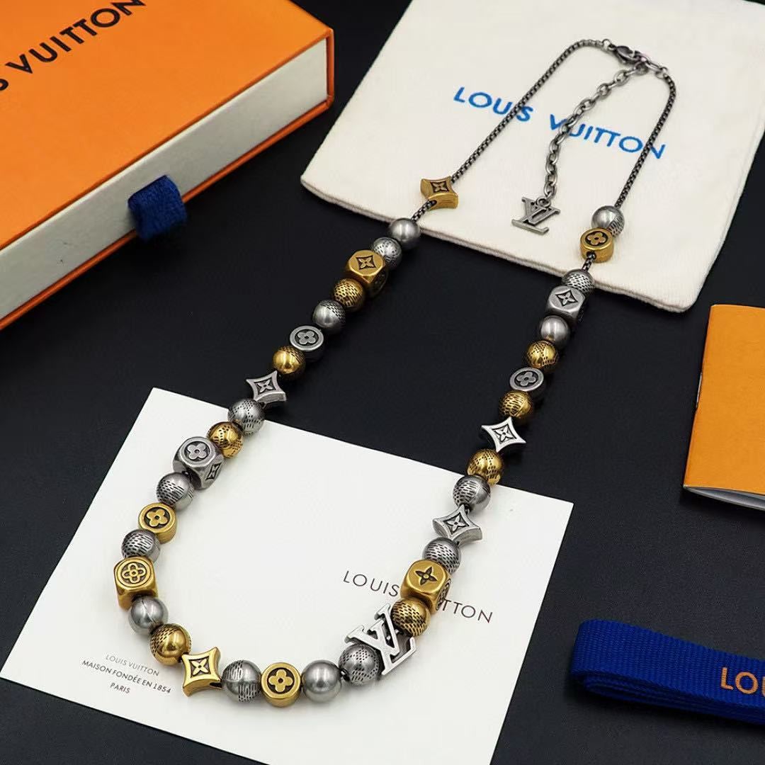 L0vis Vvtt0n Damier Party Necklace
