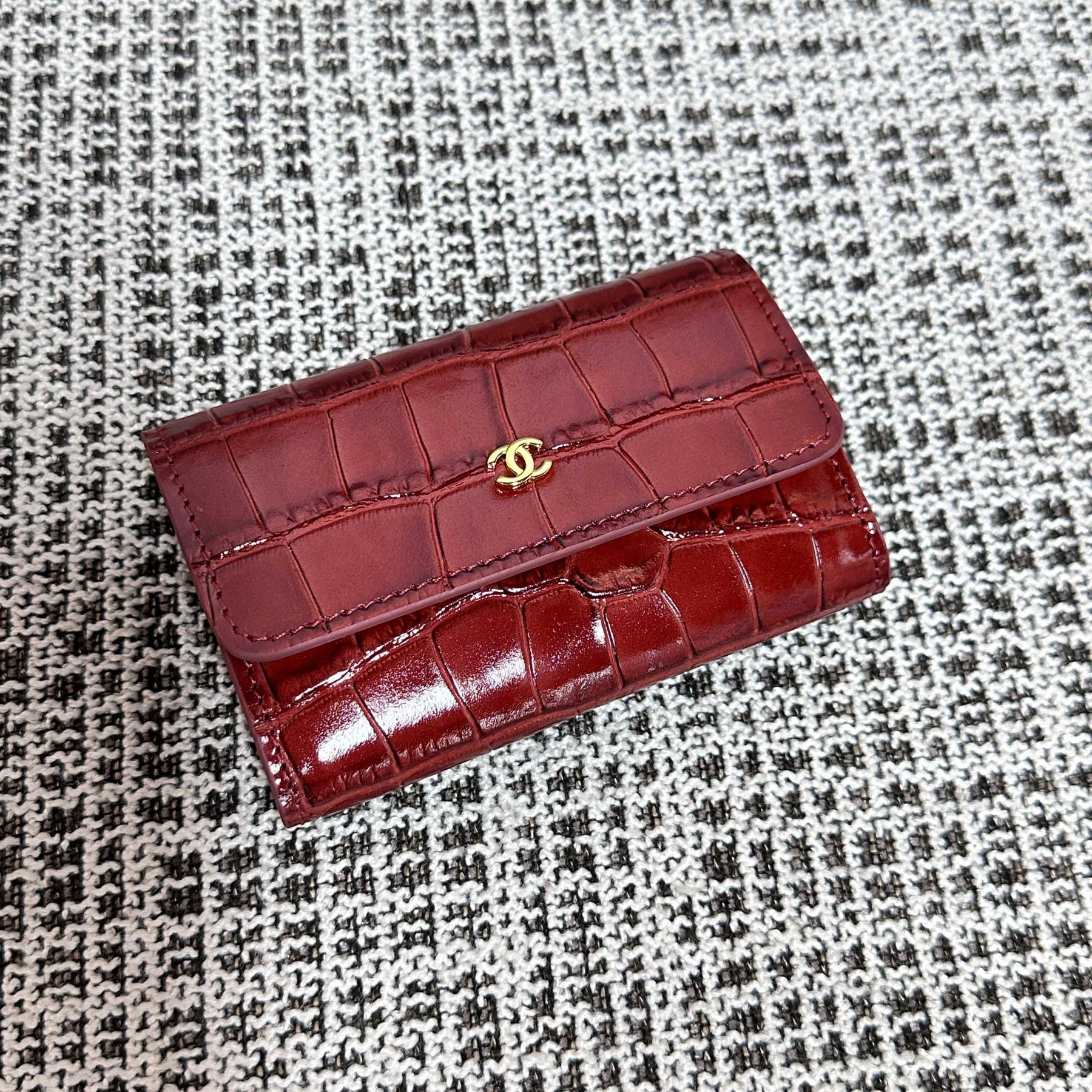 Ch**el Flap Card Holder 7.5x11x2cm