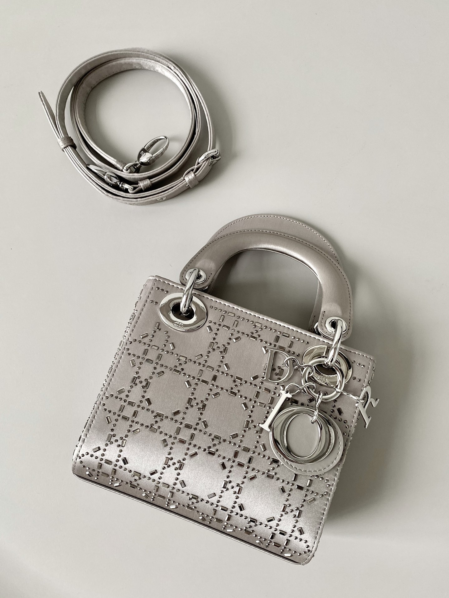 MINI LADY D10r BAG GRAY 6.5 X 6 X 3 INCHES