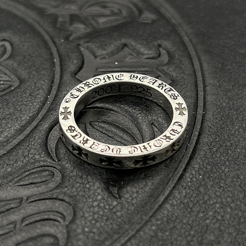 Ch*0me He**ts 3mm Cross and Sanskrit Ring