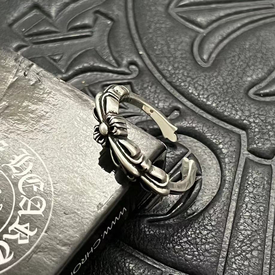 Ch*0me He**ts Open-ended Small Cross Ring