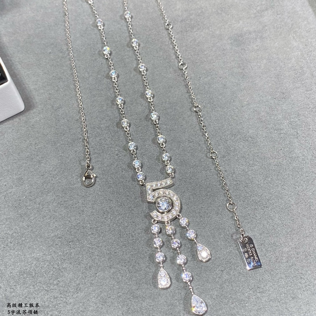 Ch**el 5-words tassel Necklace