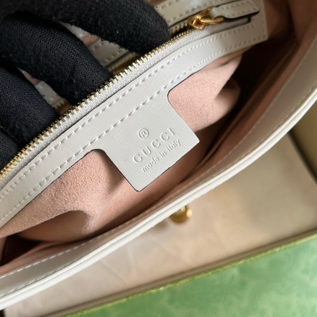 Gvc*1 JACKIE SMALL SHOULDER BAG Ivory 10.8"W x 7.5"H x 1.6"D
