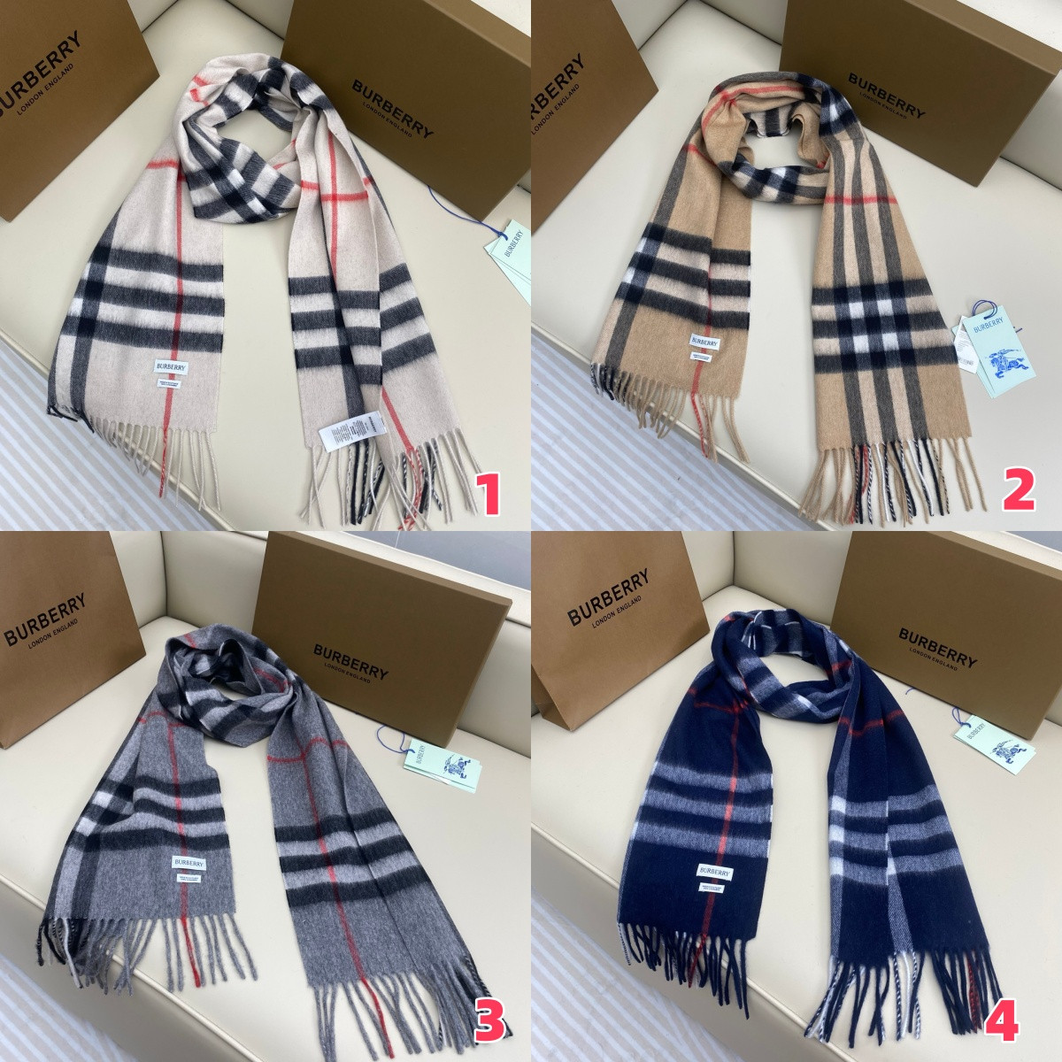 Bv*b*rry scarf 30x168cm 100% cashmere