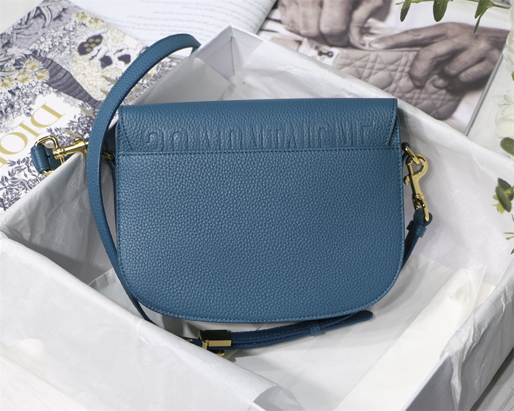 MEDIUM D10r BOBBY BAG Blue Grained Calfskin