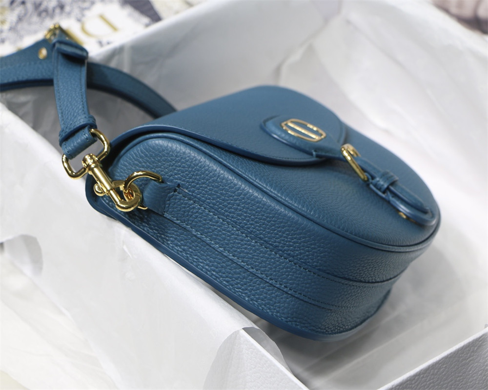 MEDIUM D10r BOBBY BAG Blue Grained Calfskin